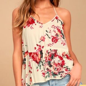 Skyler Cream Floral Print Top